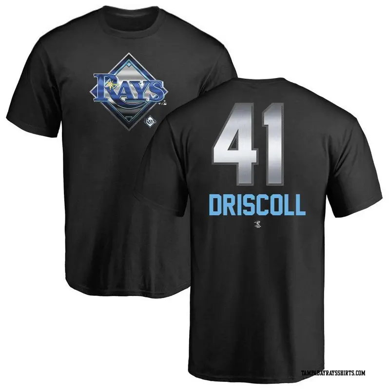 Men's Tampa Bay Rays ＃41 Logan Driscoll Black Midnight Mascot T-Shirt