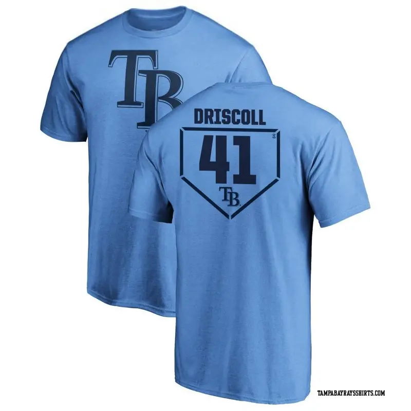 Men's Tampa Bay Rays ＃41 Logan Driscoll Light Blue RBI T-Shirt