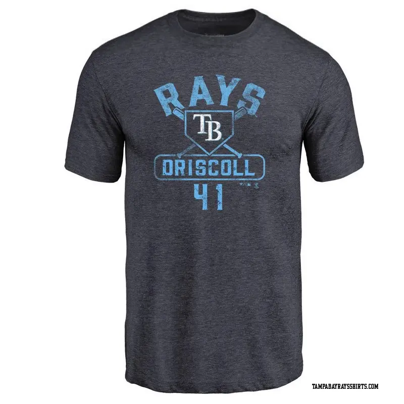 Men's Tampa Bay Rays ＃41 Logan Driscoll Navy Base Runner T-Shirt