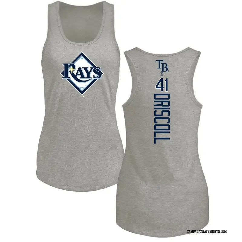 Women's Tampa Bay Rays ＃41 Logan Driscoll Ash Backer Tank Top