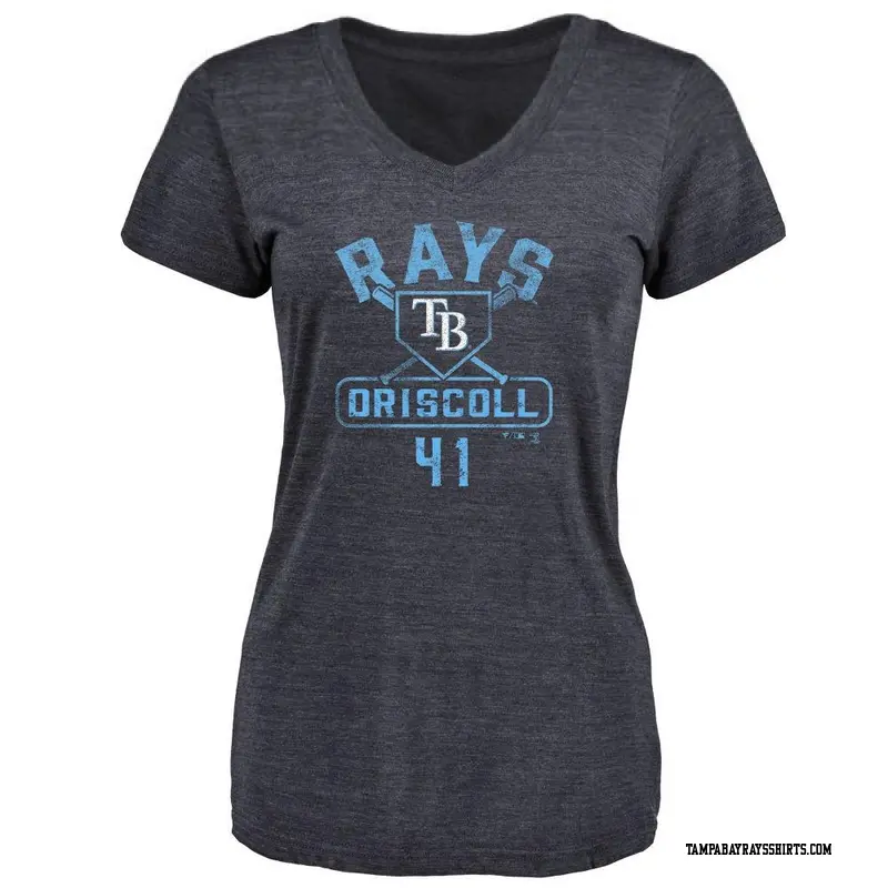 Women's Tampa Bay Rays ＃41 Logan Driscoll Navy Base Runner T-Shirt