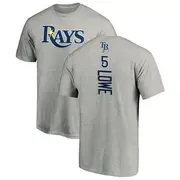 Youth Tampa Bay Rays ＃15 Josh Lowe Ash Backer T-Shirt